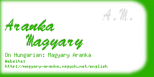 aranka magyary business card